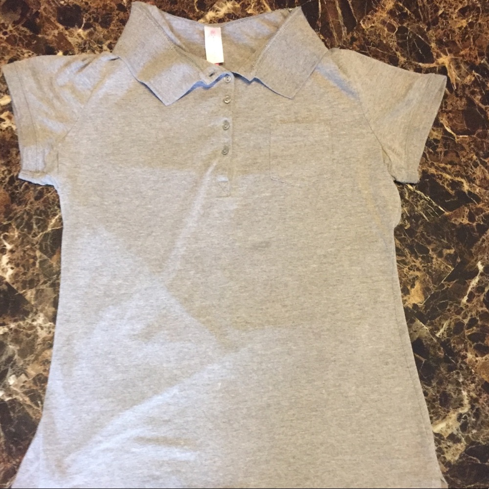 Button up collard tee